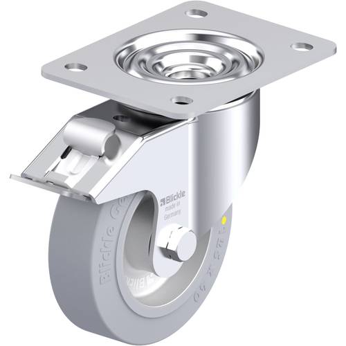 Thumbnail - Blickle 936101 LK-ALEV 125K-3-FI-SG-AS Stahlblech-Lenkrolle Rad-Durchmesser: 125 mm Tragfähigkeit (max.): 250 kg 1 St.