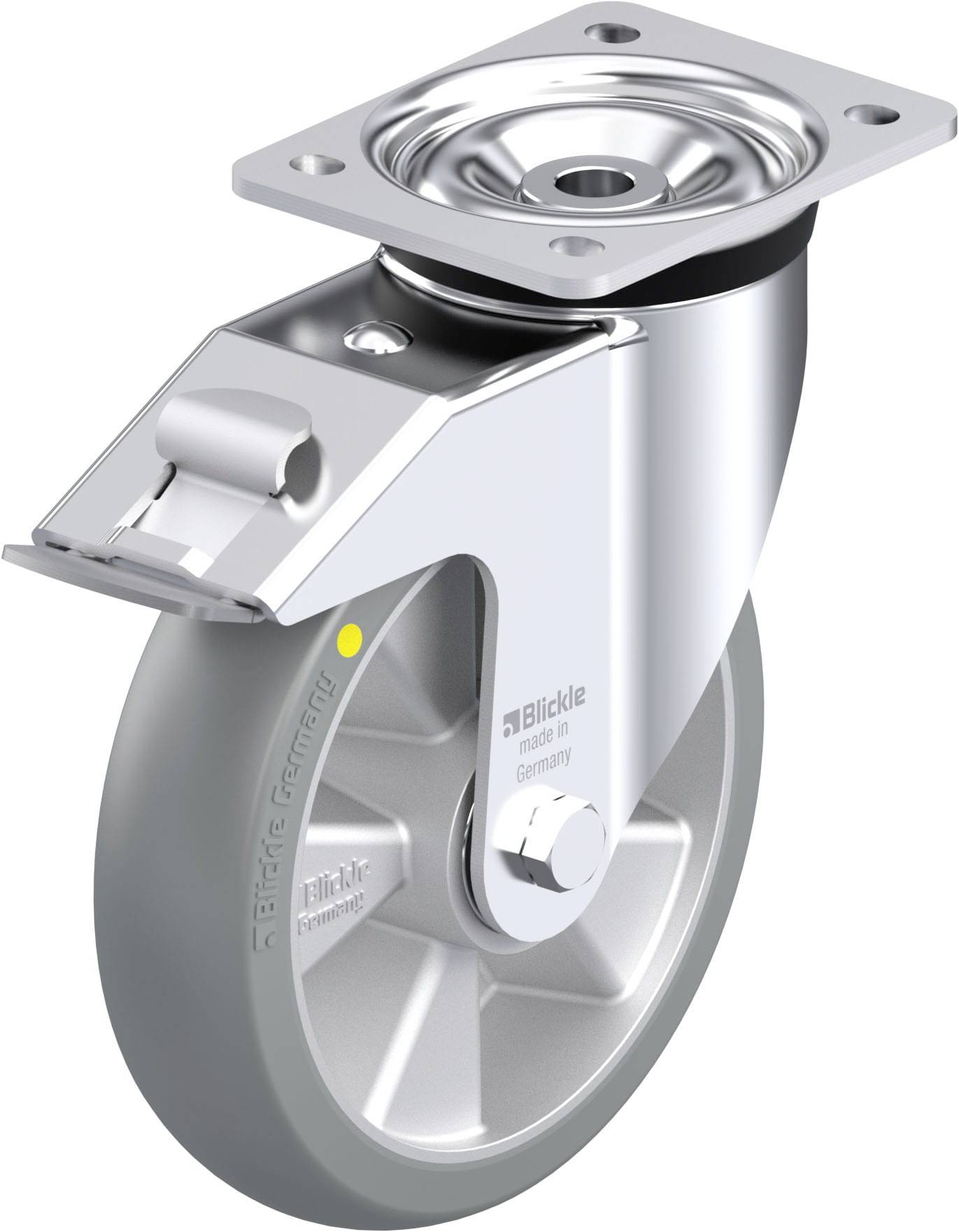 Blickle 936619 LK-ALTH 200K-FI-AS-CO Stahlblech-Lenkrolle Rad-Durchmesser: 200 mm Tragfähigkeit (max.): 600 kg 1 St.