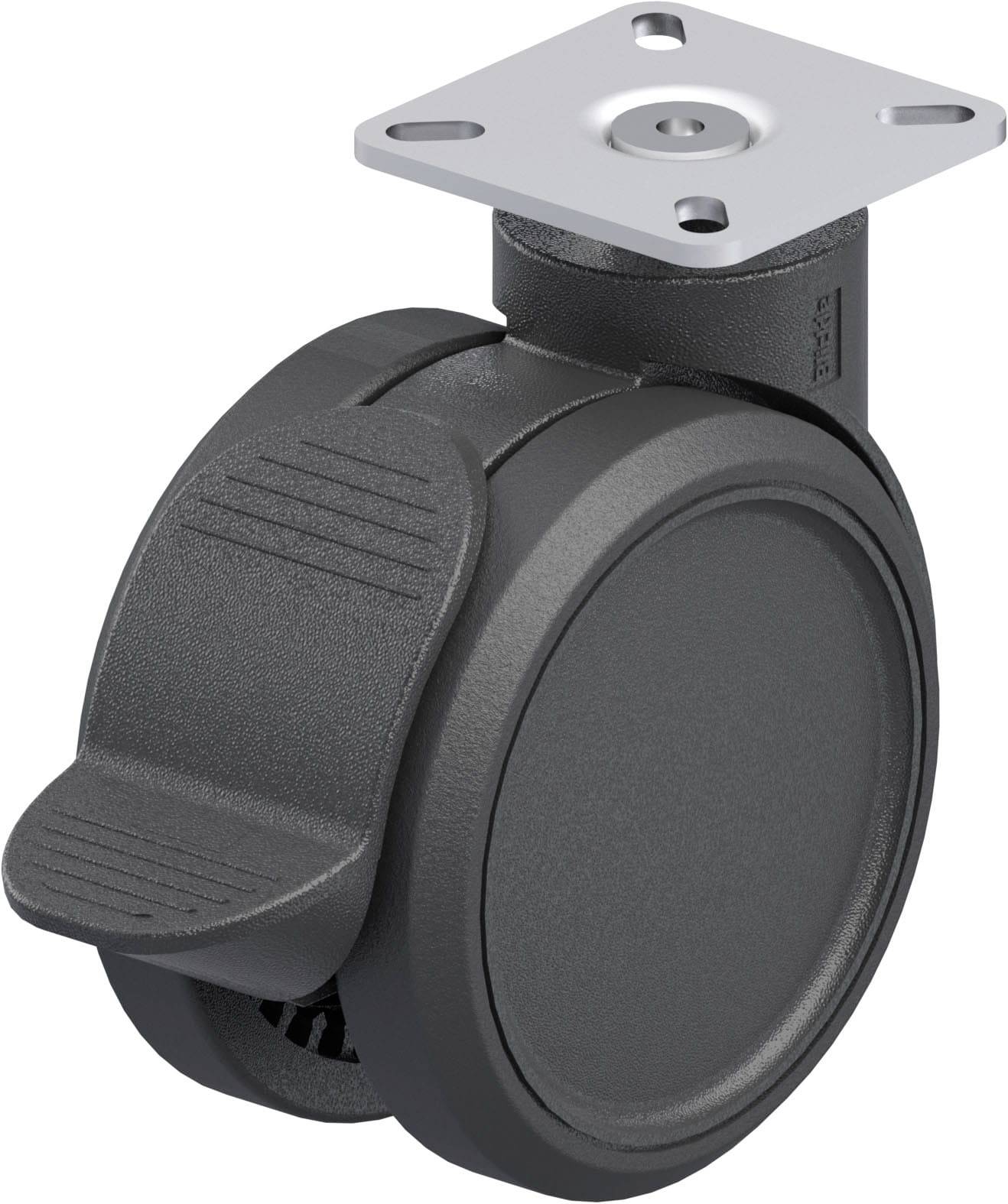 Blickle 844240 LKDB-PUA 100G-RA-P23 Kunststoff-Doppel-Lenkrolle Rad-Durchmesser: 100 mm Tragfähigkeit (max.): 110 kg 1 S...