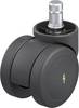 Blickle 849802 LKDB-PUA 50G-ELS-ES Kunststoff-Doppel-Lenkrolle Rad-Durchmesser: 50 mm Tragfähigkeit (max.): 50 kg 1 St.