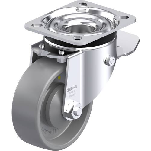 Thumbnail - Blickle 936931 LK-PO 100KA-1-ST-ELS Stahlblech-Lenkrolle Rad-Durchmesser: 100 mm Tragfähigkeit (max.): 280 kg 1 St.