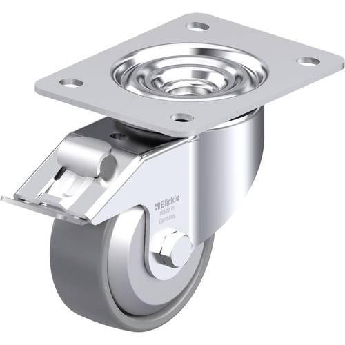 Thumbnail - Blickle 946788 LK-PO 100KA-3-FI-ELS-FA Stahlblech-Lenkrolle Rad-Durchmesser: 100 mm Tragfähigkeit (max.): 280 kg 1 St.