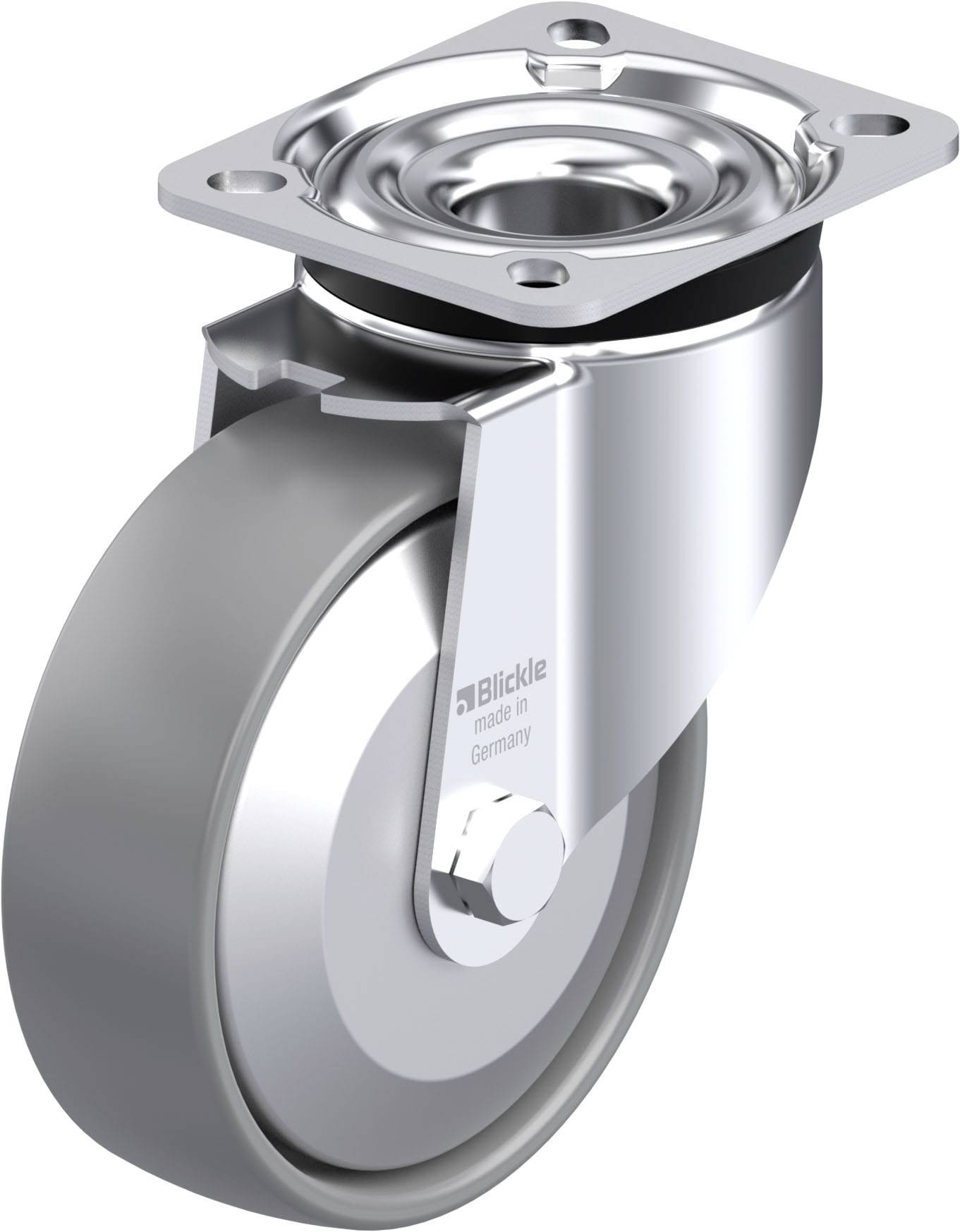 Blickle 946790 LK-PO 125G-1-ELS-FA Stahlblech-Lenkrolle Rad-Durchmesser: 125 mm Tragfähigkeit (max.): 300 kg 1 St.