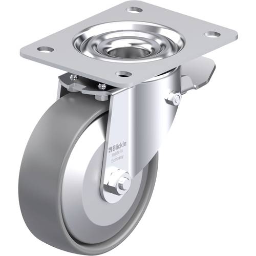 Thumbnail - Blickle 946795 LK-PO 125G-3-ST-ELS-FA Stahlblech-Lenkrolle Rad-Durchmesser: 125 mm Tragfähigkeit (max.): 300 kg 1 St.