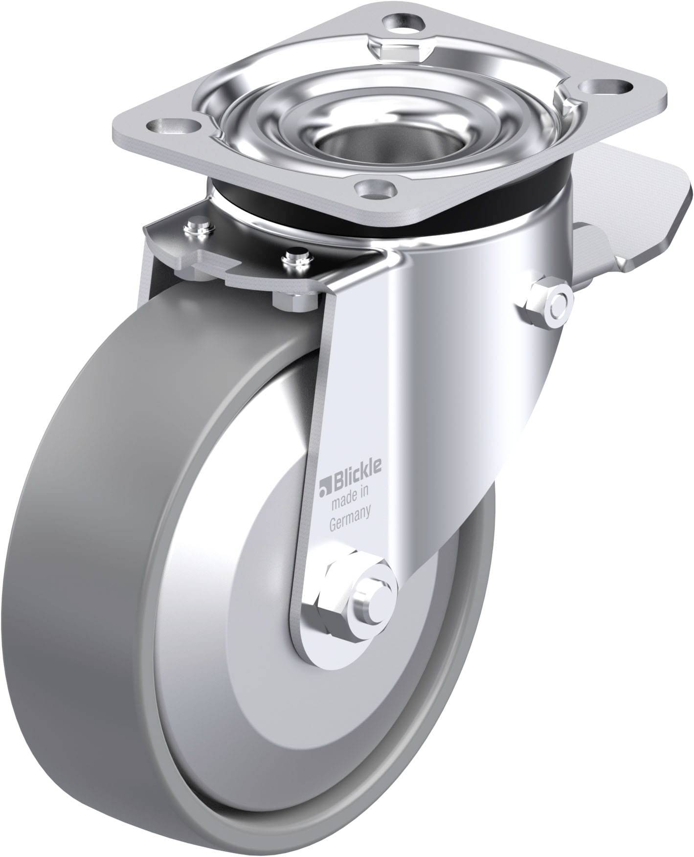 Blickle 946798 LK-PO 125KA-1-ST-ELS-FA Stahlblech-Lenkrolle Rad-Durchmesser: 125 mm Tragfähigkeit (max.): 300 kg 1 St.