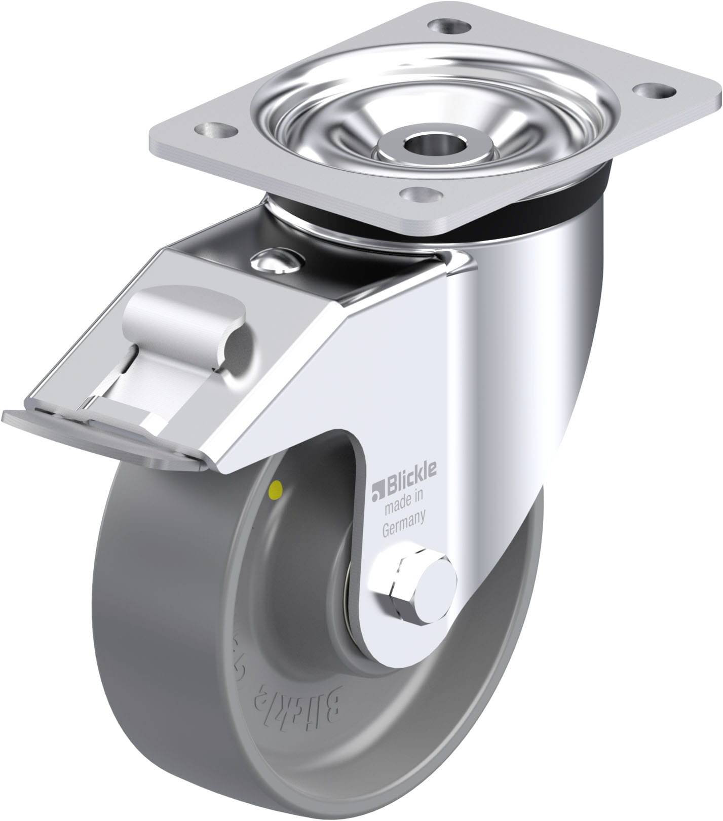 Blickle 890004 LK-PO 150K-FI-ELS Stahlblech-Lenkrolle Rad-Durchmesser: 150 mm Tragfähigkeit (max.): 400 kg 1 St.