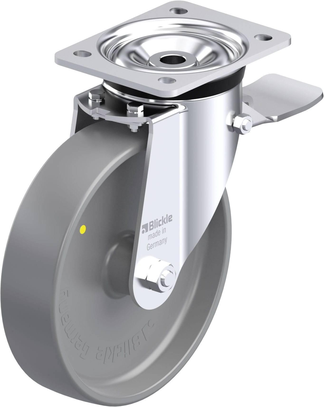 Blickle 936958 LK-PO 200G-ST-ELS Stahlblech-Lenkrolle Rad-Durchmesser: 200 mm Tragfähigkeit (max.): 600 kg 1 St.