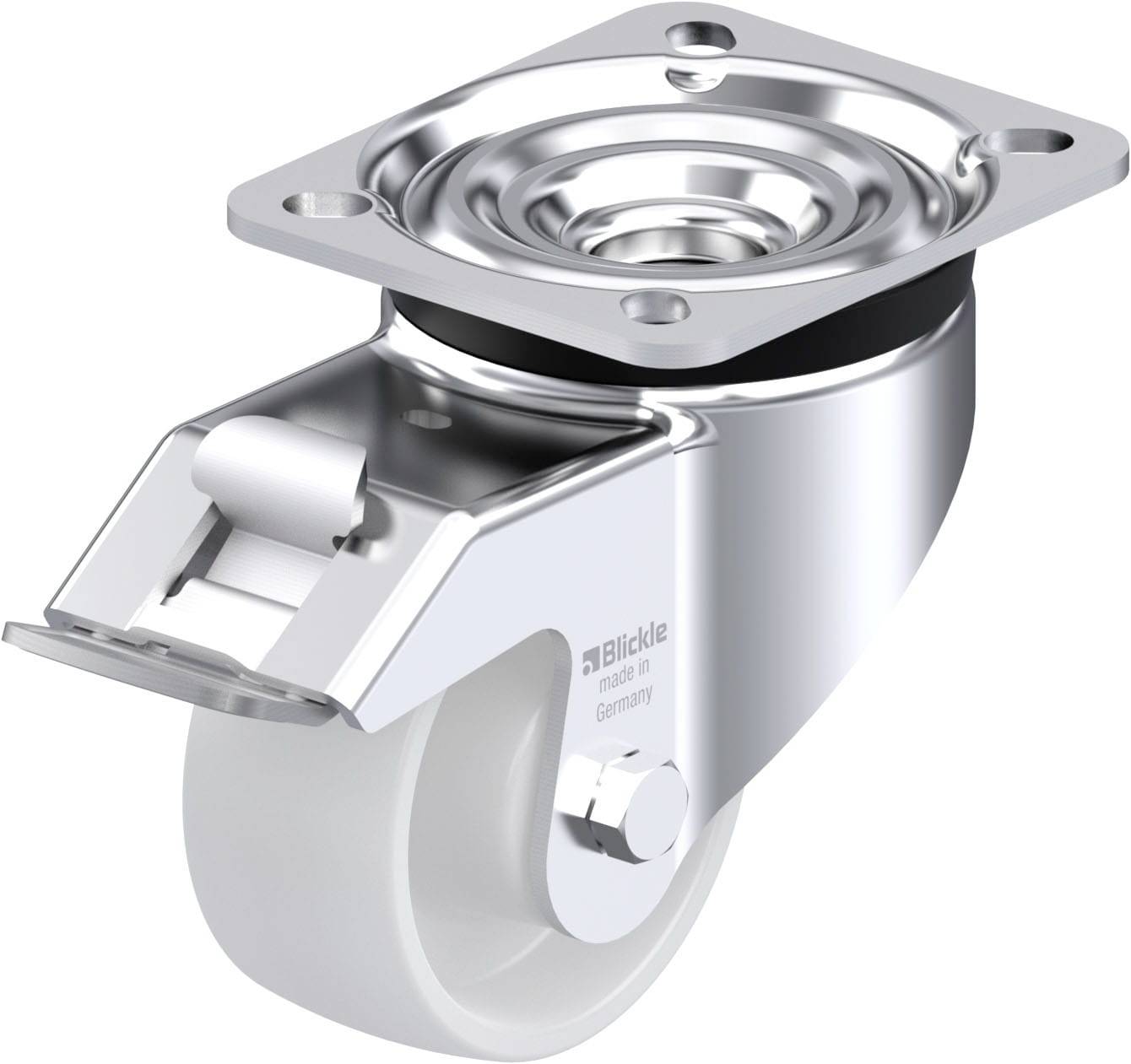 Blickle 852659 LK-PO 82XR-FI Stahlblech-Lenkrolle Rad-Durchmesser: 80 mm Tragfähigkeit (max.): 230 kg 1 St.