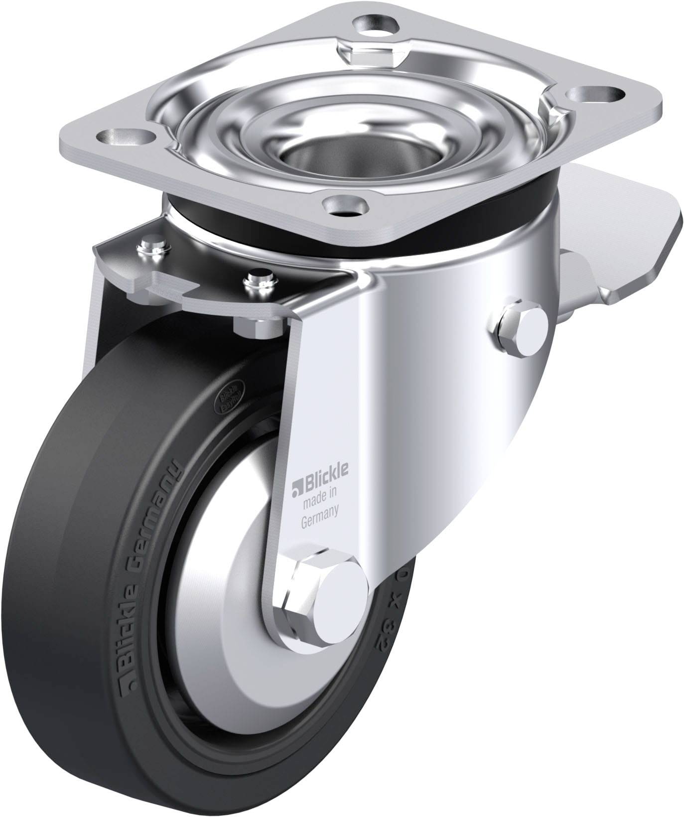 Blickle 750311 LK-POEV 100KA-1-ST-FA Stahlblech-Lenkrolle Rad-Durchmesser: 100 mm Tragfähigkeit (max.): 200 kg 1 St.