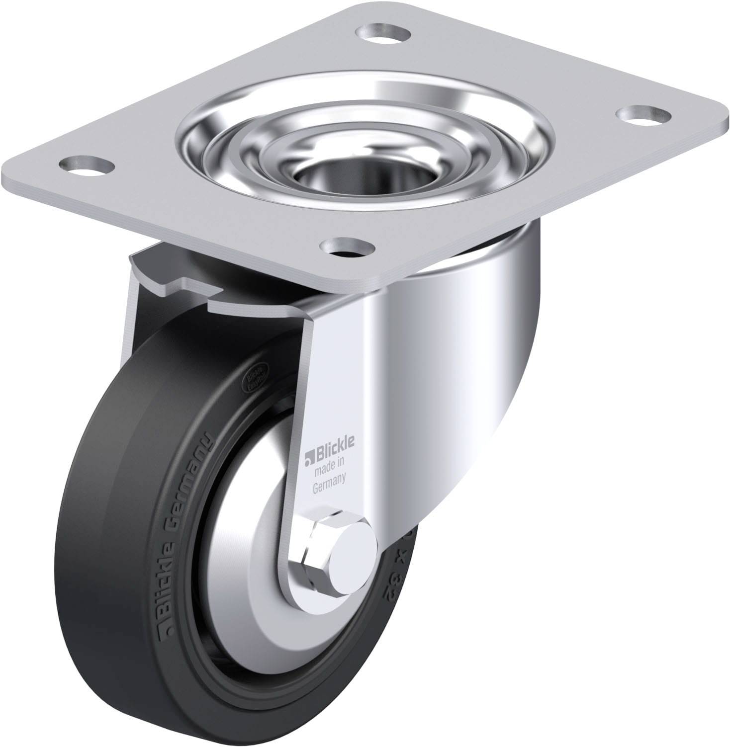 Blickle 851048 LK-POEV 100KAD-3-FA Stahlblech-Lenkrolle Rad-Durchmesser: 100 mm Tragfähigkeit (max.): 200 kg 1 St.