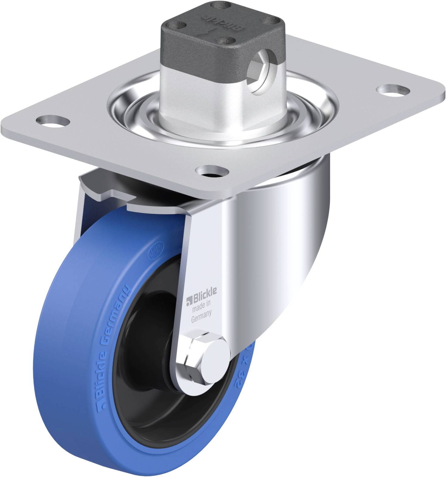 Blickle 851014 LK-POEV 100R-3-CS11-SB Stahlblech-Lenkrolle Rad-Durchmesser: 100 mm Tragfähigkeit (max.): 200 kg 1 St.