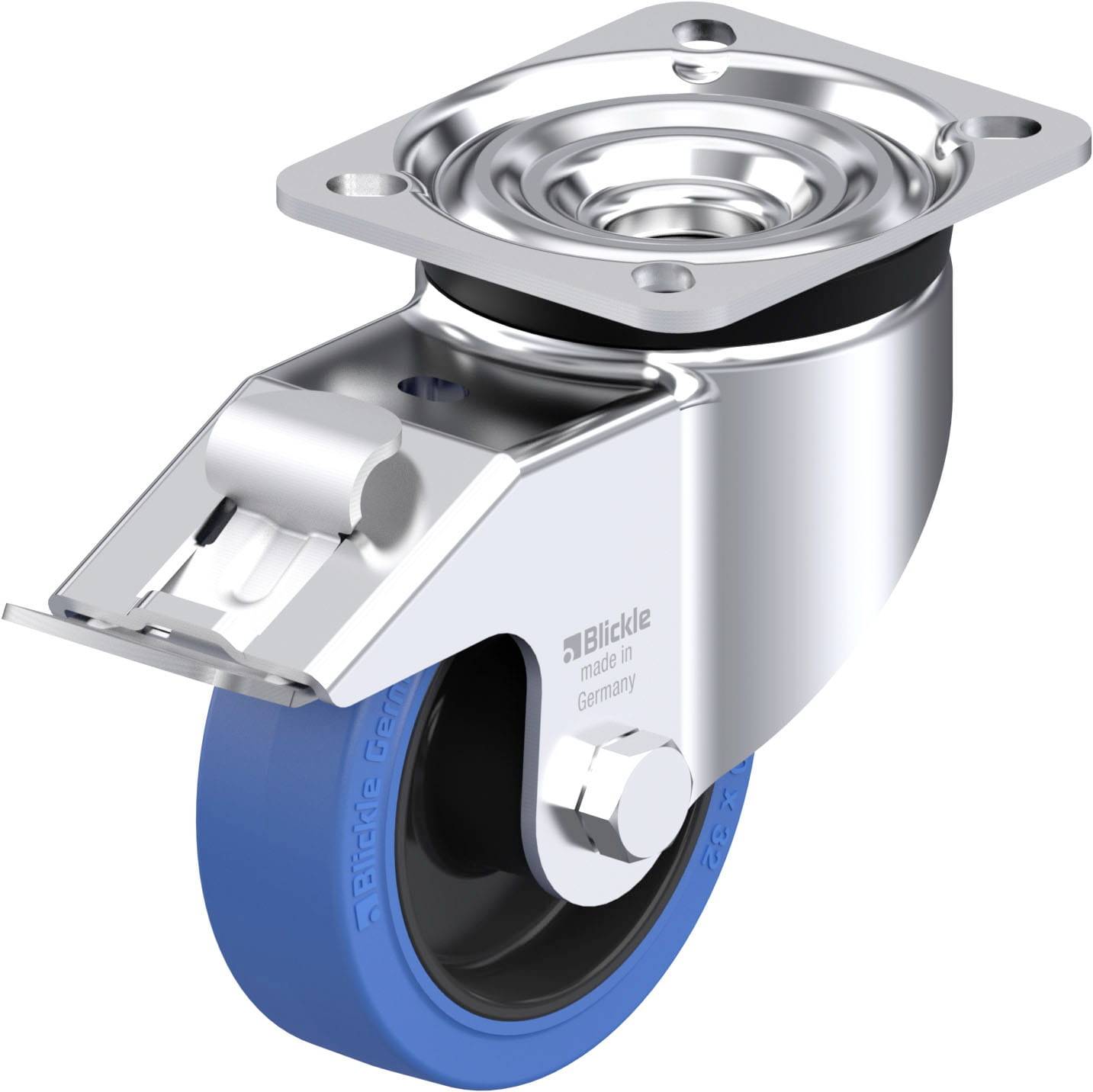 Blickle 850925 LK-POEV 100XR-1-FI-SB Stahlblech-Lenkrolle Rad-Durchmesser: 100 mm Tragfähigkeit (max.): 200 kg 1 St.