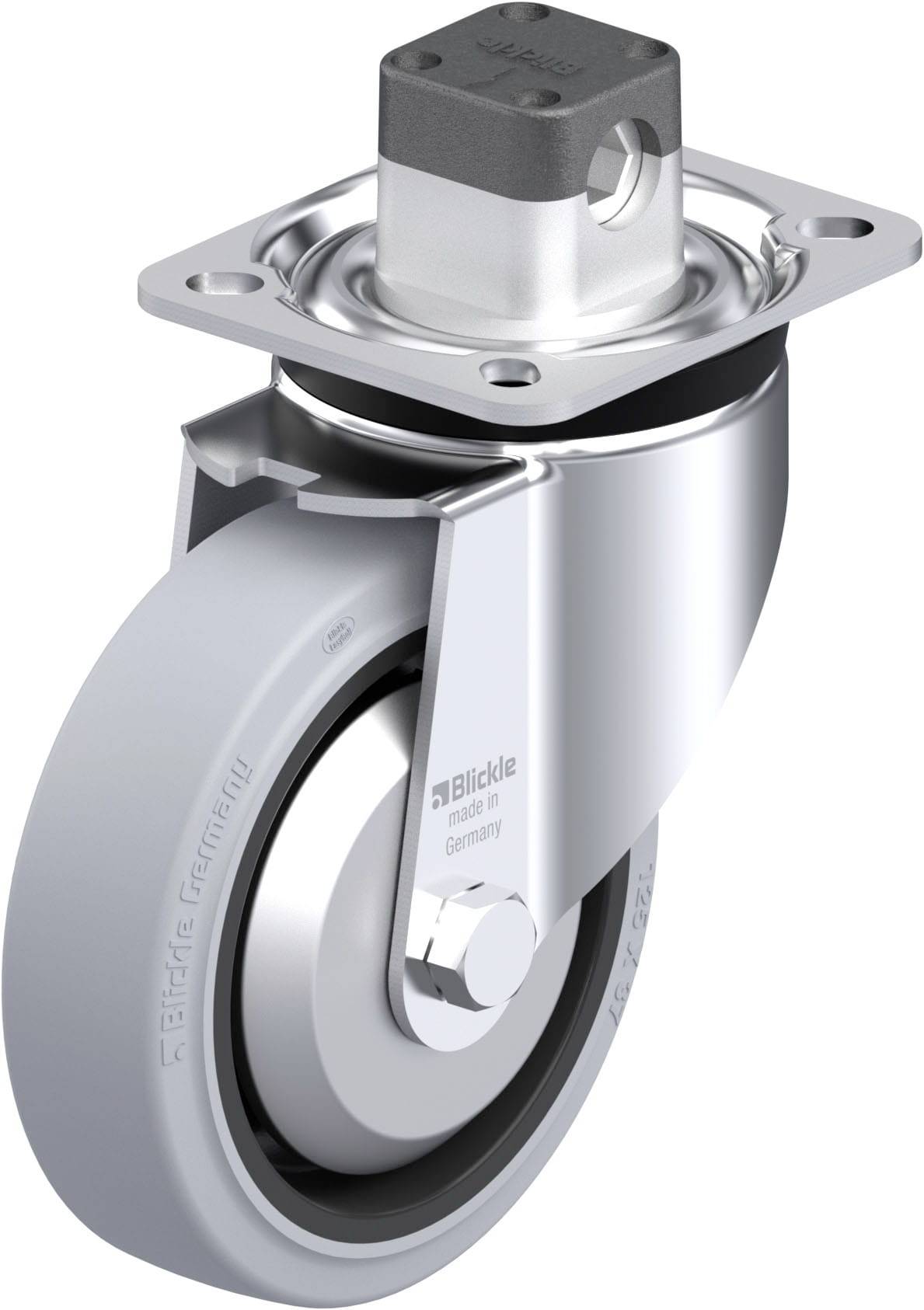 Blickle 851101 LK-POEV 125KAD-1-CS11-SG-FA Stahlblech-Lenkrolle Rad-Durchmesser: 125 mm Tragfähigkeit (max.): 250 kg 1 S...