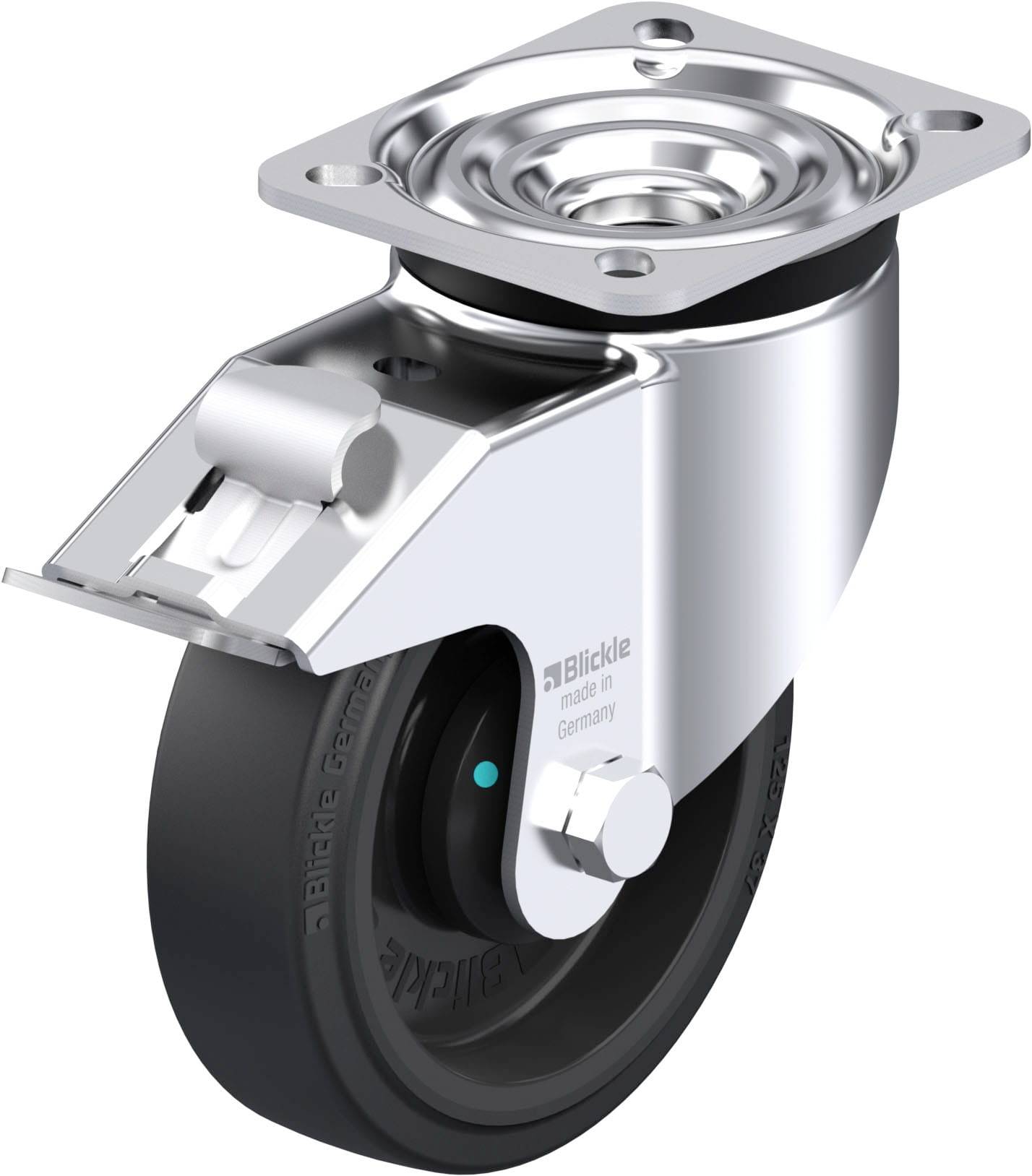 Blickle 851086 LK-POEV 125KAD-1-FI Stahlblech-Lenkrolle Rad-Durchmesser: 125 mm Tragfähigkeit (max.): 250 kg 1 St.