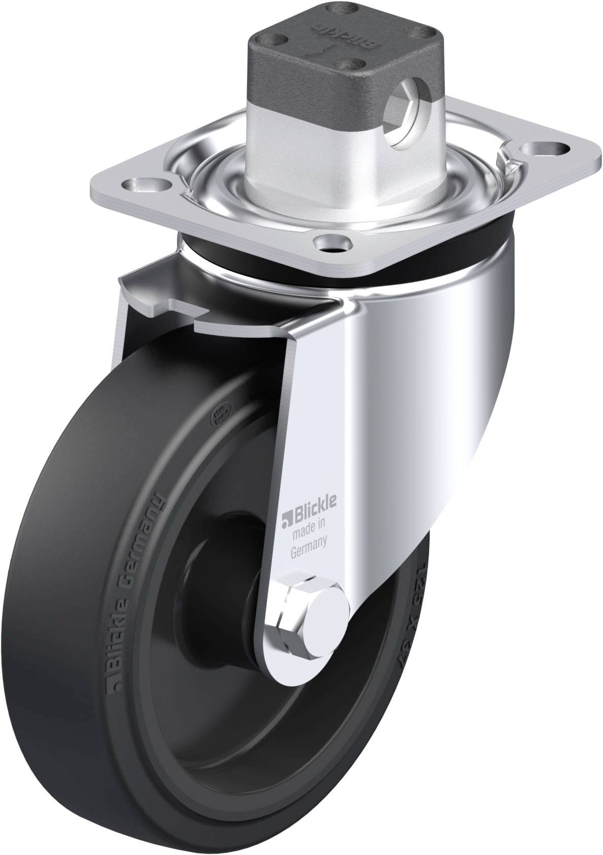 Blickle 851071 LK-POEV 125XR-1-CS11 Stahlblech-Lenkrolle Rad-Durchmesser: 125 mm Tragfähigkeit (max.): 250 kg 1 St.