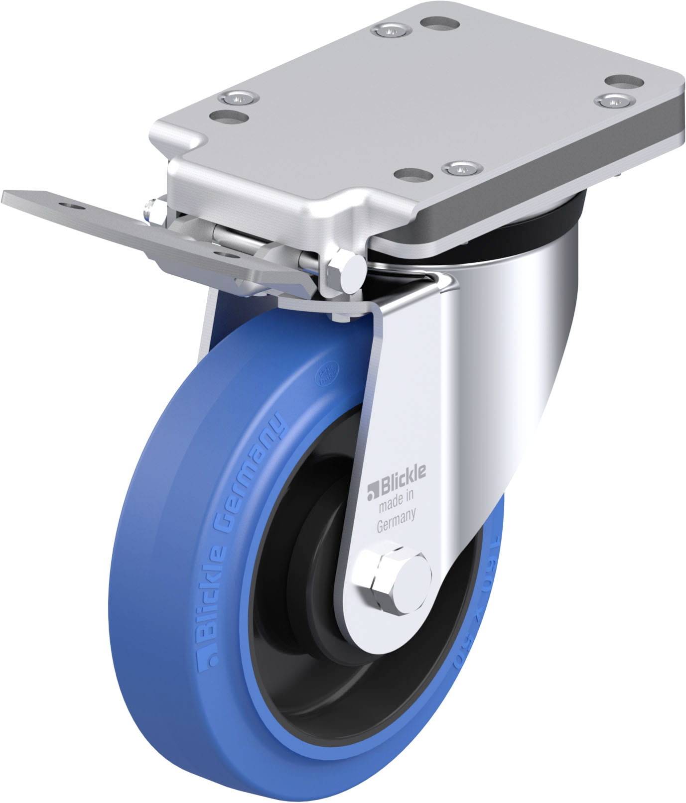 Blickle 750364 LK-POEV 160KA-IS-SB Stahlblech-Lenkrolle Rad-Durchmesser: 160 mm Tragfähigkeit (max.): 400 kg 1 St.