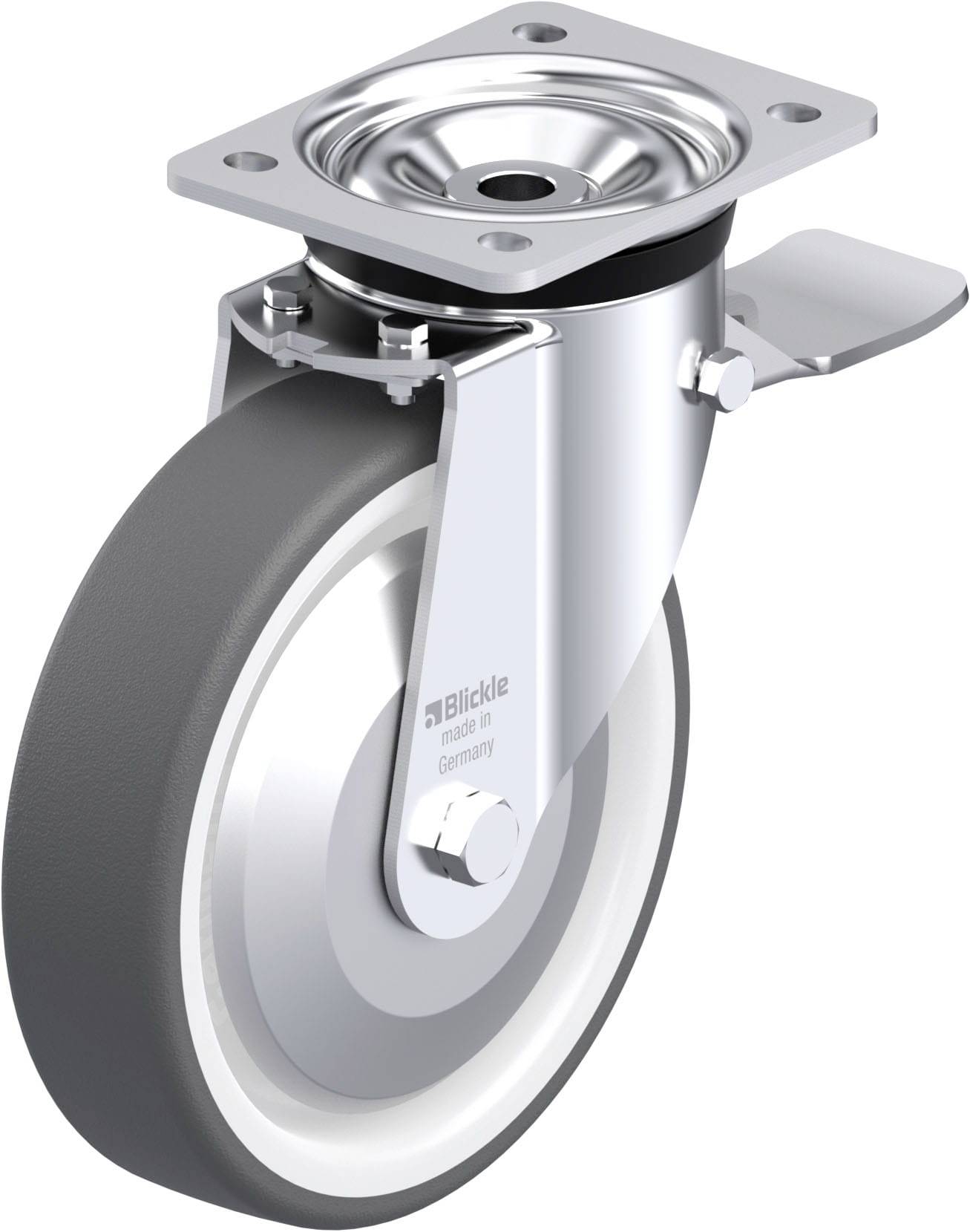 Blickle 750448 LK-POTH 200G-ST-FA Stahlblech-Lenkrolle Rad-Durchmesser: 200 mm Tragfähigkeit (max.): 600 kg 1 St.