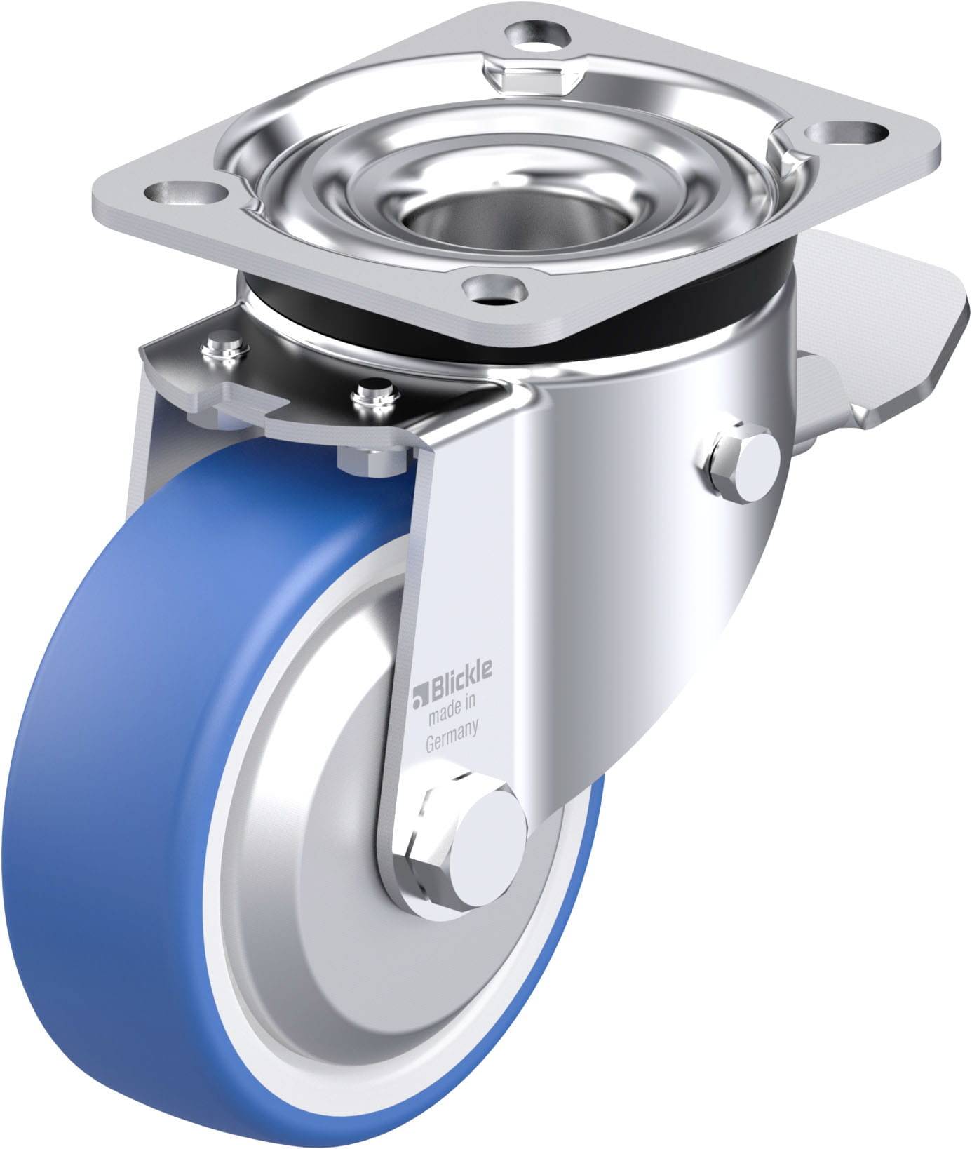 Blickle 936323 LK-POTHS 100G-1-ST-FA Stahlblech-Lenkrolle Rad-Durchmesser: 100 mm Tragfähigkeit (max.): 200 kg 1 St.
