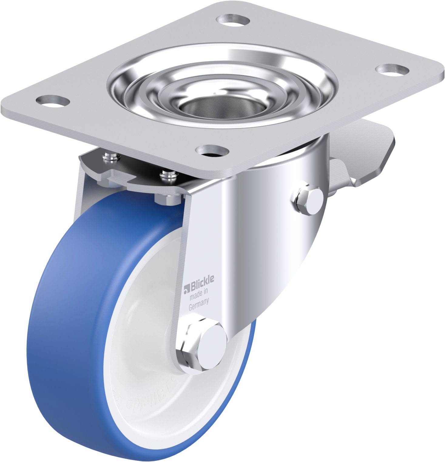 Blickle 936332 LK-POTHS 100G-3-ST Stahlblech-Lenkrolle Rad-Durchmesser: 100 mm Tragfähigkeit (max.): 200 kg 1 St.