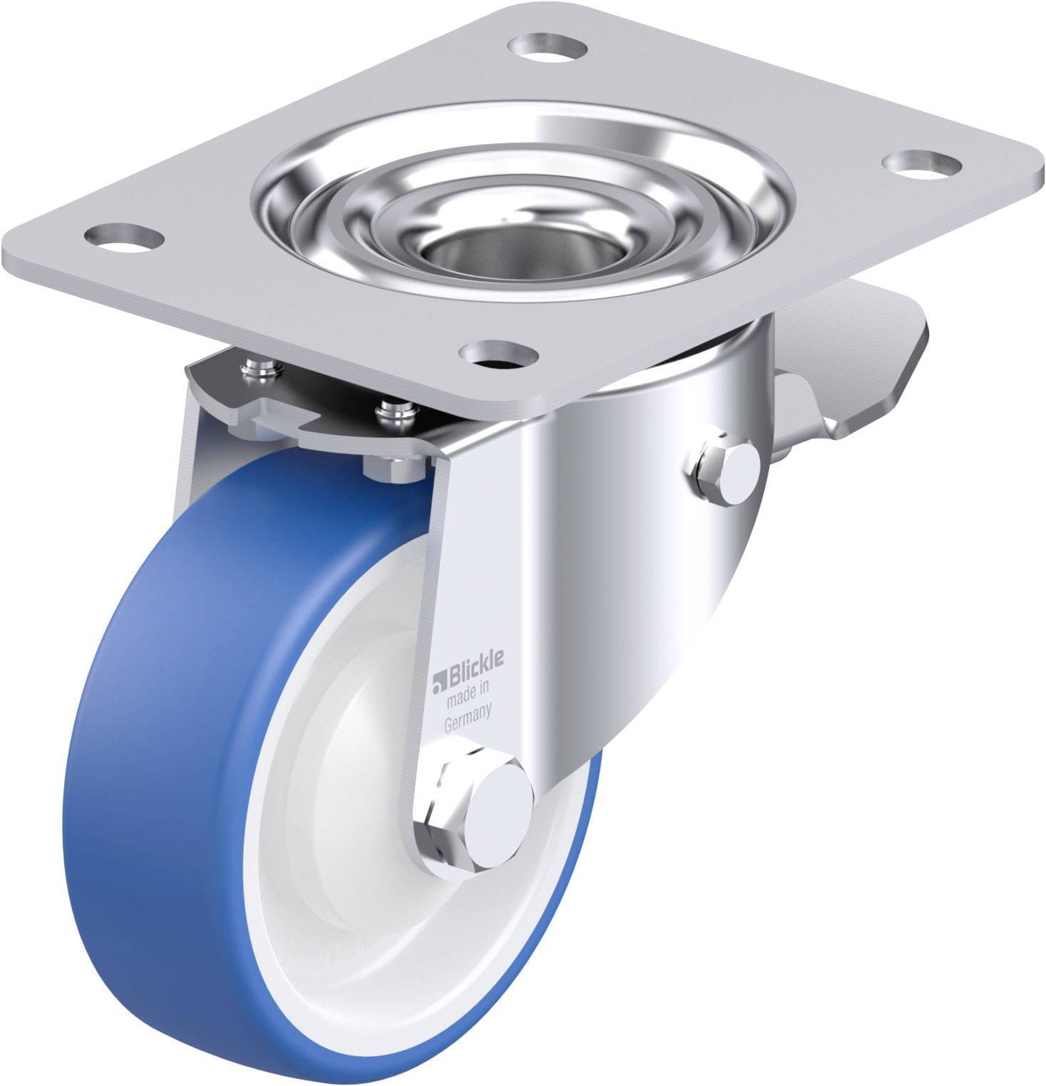 Blickle 936350 LK-POTHS 100KA-3-ST Stahlblech-Lenkrolle Rad-Durchmesser: 100 mm Tragfähigkeit (max.): 200 kg 1 St.