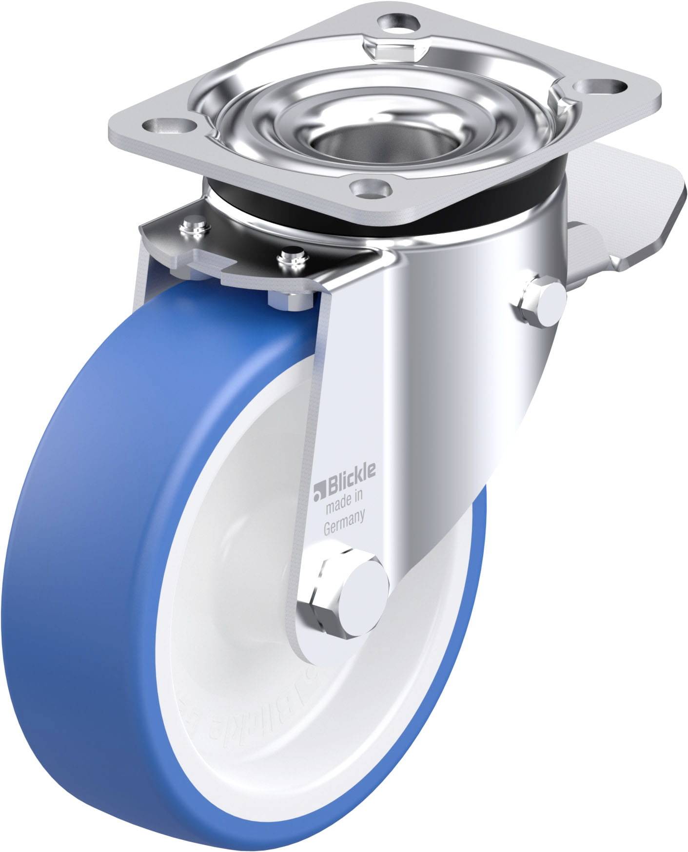 Blickle 936376 LK-POTHS 125G-1-ST Stahlblech-Lenkrolle Rad-Durchmesser: 125 mm Tragfähigkeit (max.): 275 kg 1 St.