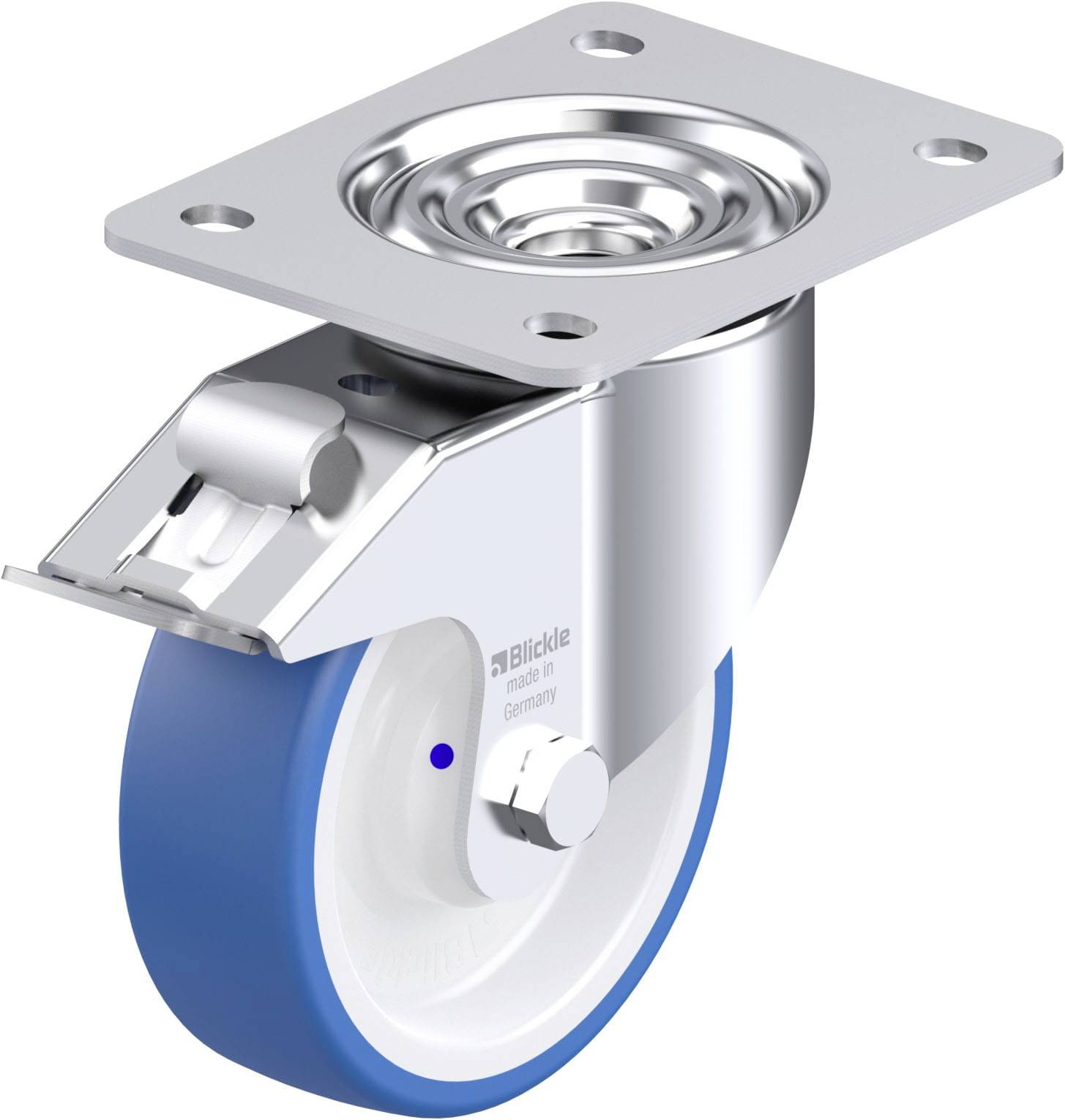 Blickle 947962 LK-POTHS 125XKA-3-FI Stahlblech-Lenkrolle Rad-Durchmesser: 125 mm Tragfähigkeit (max.): 275 kg 1 St.