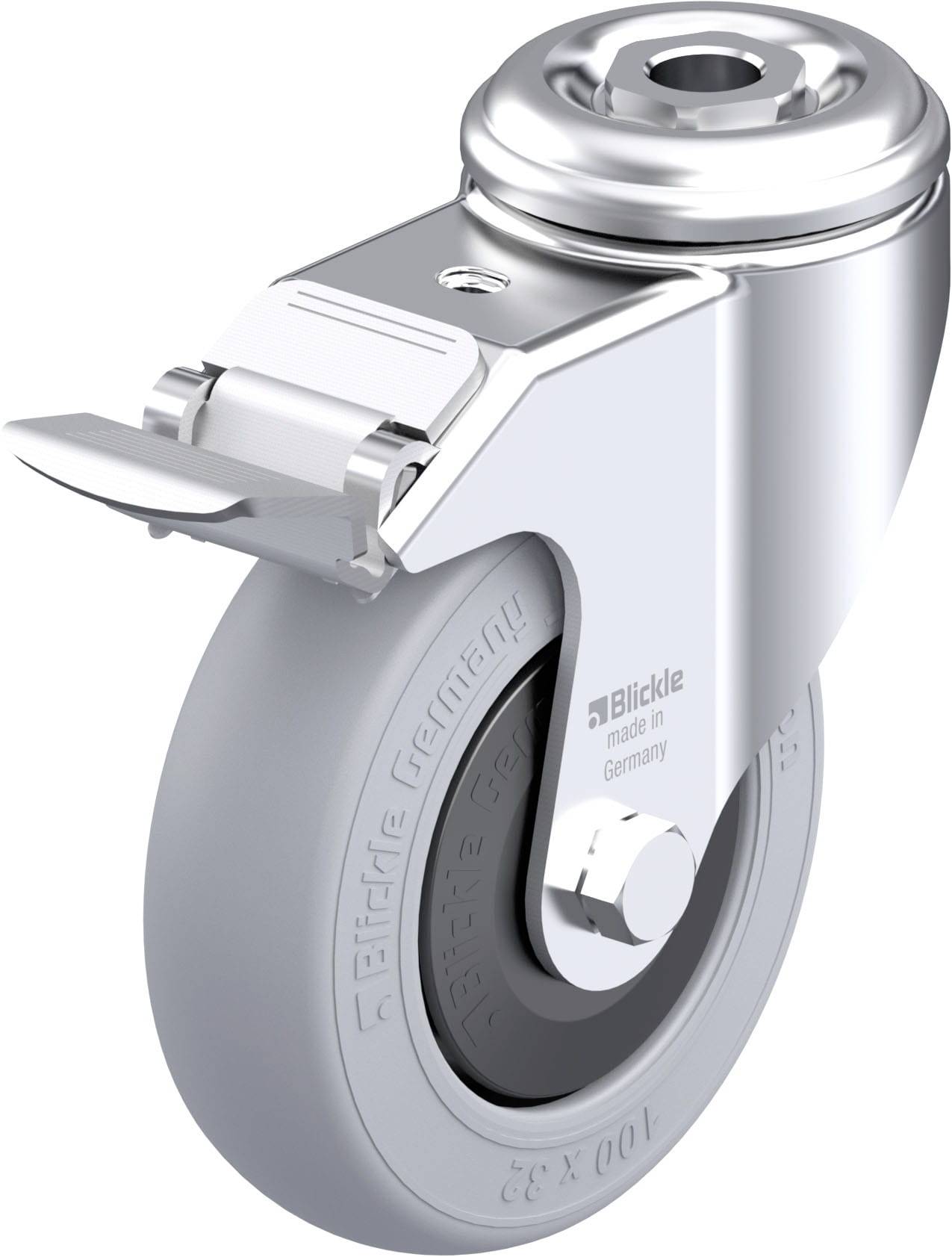 Blickle 921805 LKRA-POES 102KF-FI-SG Apparate-Lenkrolle Rad-Durchmesser: 100 mm Tragfähigkeit (max.): 120 kg 1 St.