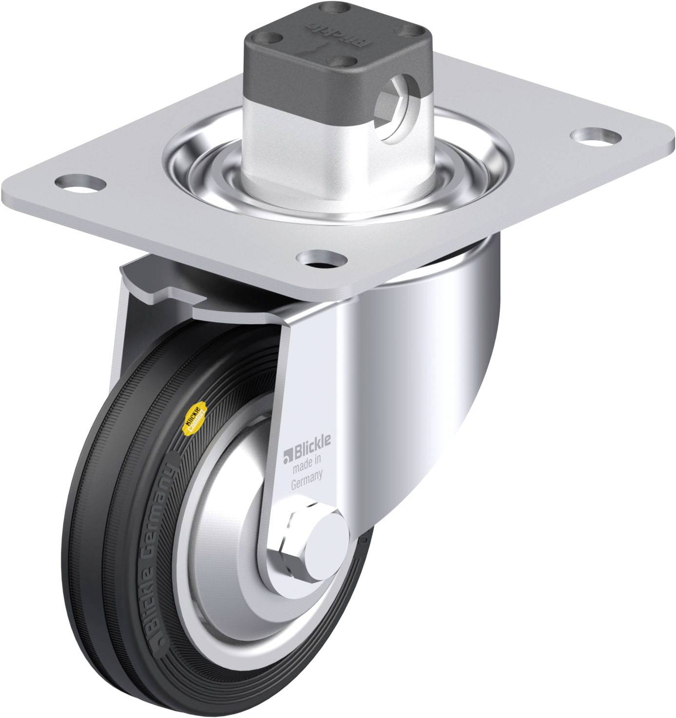 Blickle 850022 LK-RD 100R-3-CS11-FA Stahlblech-Lenkrolle Rad-Durchmesser: 100 mm Tragfähigkeit (max.): 100 kg 1 St.
