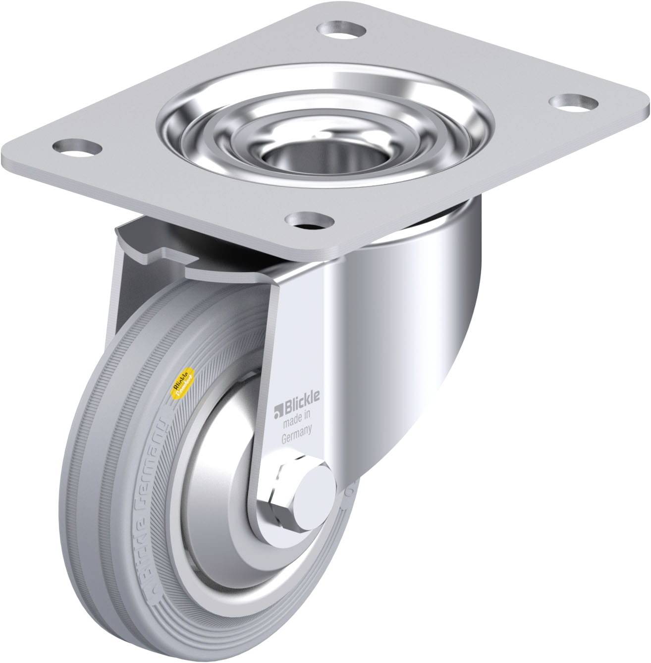 Blickle 750458 LK-RD 100R-3-VLI-FA Stahlblech-Lenkrolle Rad-Durchmesser: 100 mm Tragfähigkeit (max.): 100 kg 1 St.
