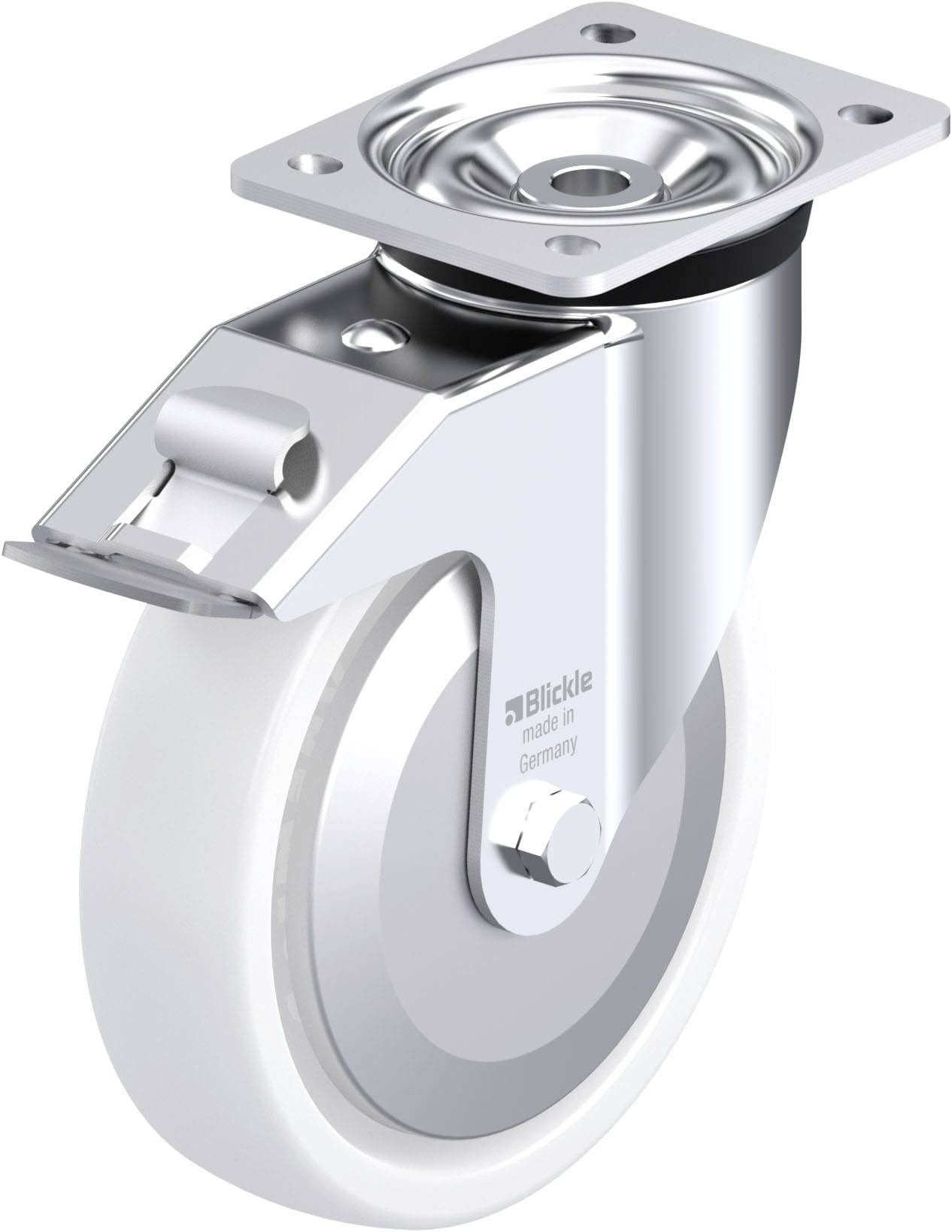 Blickle 750557 LK-SPO 201G-FI-FA Stahlblech-Lenkrolle Rad-Durchmesser: 200 mm Tragfähigkeit (max.): 600 kg 1 St.