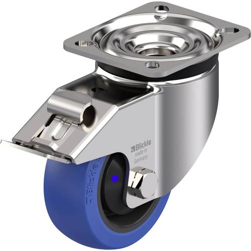 Thumbnail - Blickle 922004 LKX-POBS 100XKA-1-FI Edelstahl-Schwerlast-Lenkrolle Rad-Durchmesser: 100 mm Tragfähigkeit (max.): 200 kg ...