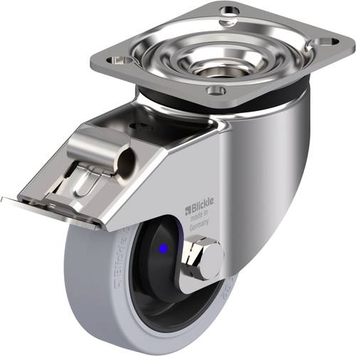 Blickle 945789 LKX-POEV 100XKA-1-FI-SG Edelstahl-Schwerlast-Lenkrolle Rad-Durchmesser: 100 mm Tragfähigkeit (max.): 200 ...