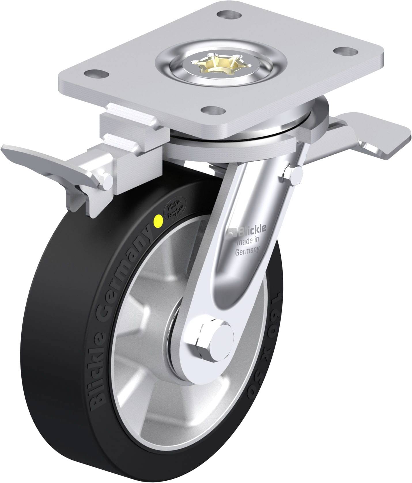 Blickle 887464 LO-ALEV 160K-ST-EL-RI4 Schwerlast-Lenkrolle Rad-Durchmesser: 160 mm Tragfähigkeit (max.): 400 kg 1 St.