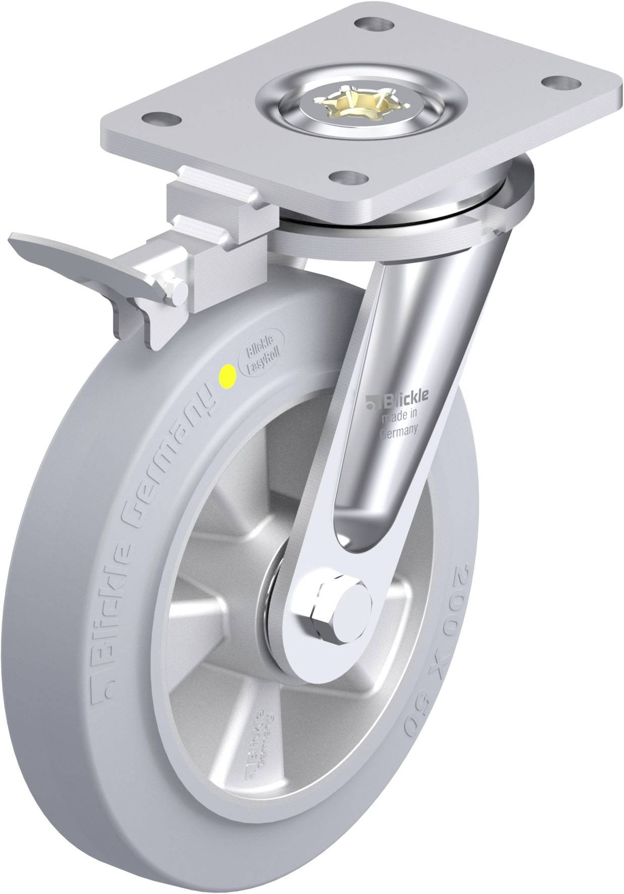 Blickle 936123 LO-ALEV 200K-SG-AS-RI4 Schwerlast-Lenkrolle Rad-Durchmesser: 200 mm Tragfähigkeit (max.): 450 kg 1 St.