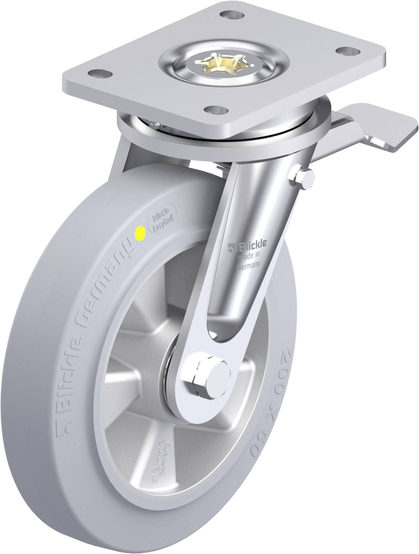 Blickle 936124 LO-ALEV 200K-ST-SG-AS Schwerlast-Lenkrolle Rad-Durchmesser: 200 mm Tragfähigkeit (max.): 450 kg 1 St.