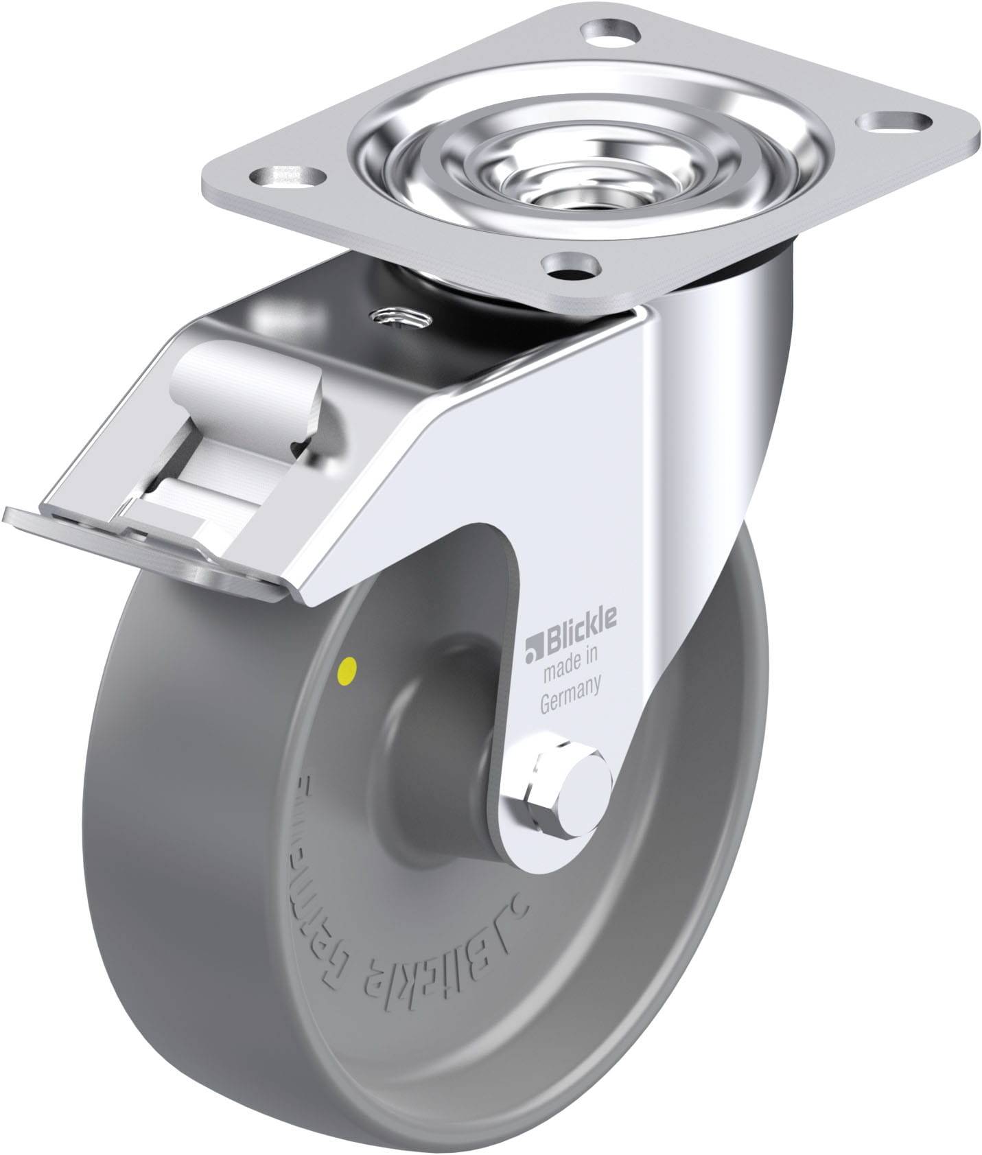 Blickle 742876 L-PO 125G-FI-ELS Stahlblech-Lenkrolle Rad-Durchmesser: 125 mm Tragfähigkeit (max.): 250 kg 1 St.