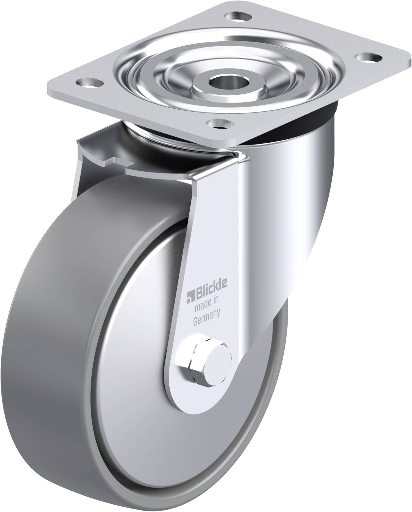 Blickle 946848 L-PO 150G-ELS-FA Stahlblech-Lenkrolle Rad-Durchmesser: 150 mm Tragfähigkeit (max.): 400 kg 1 St.