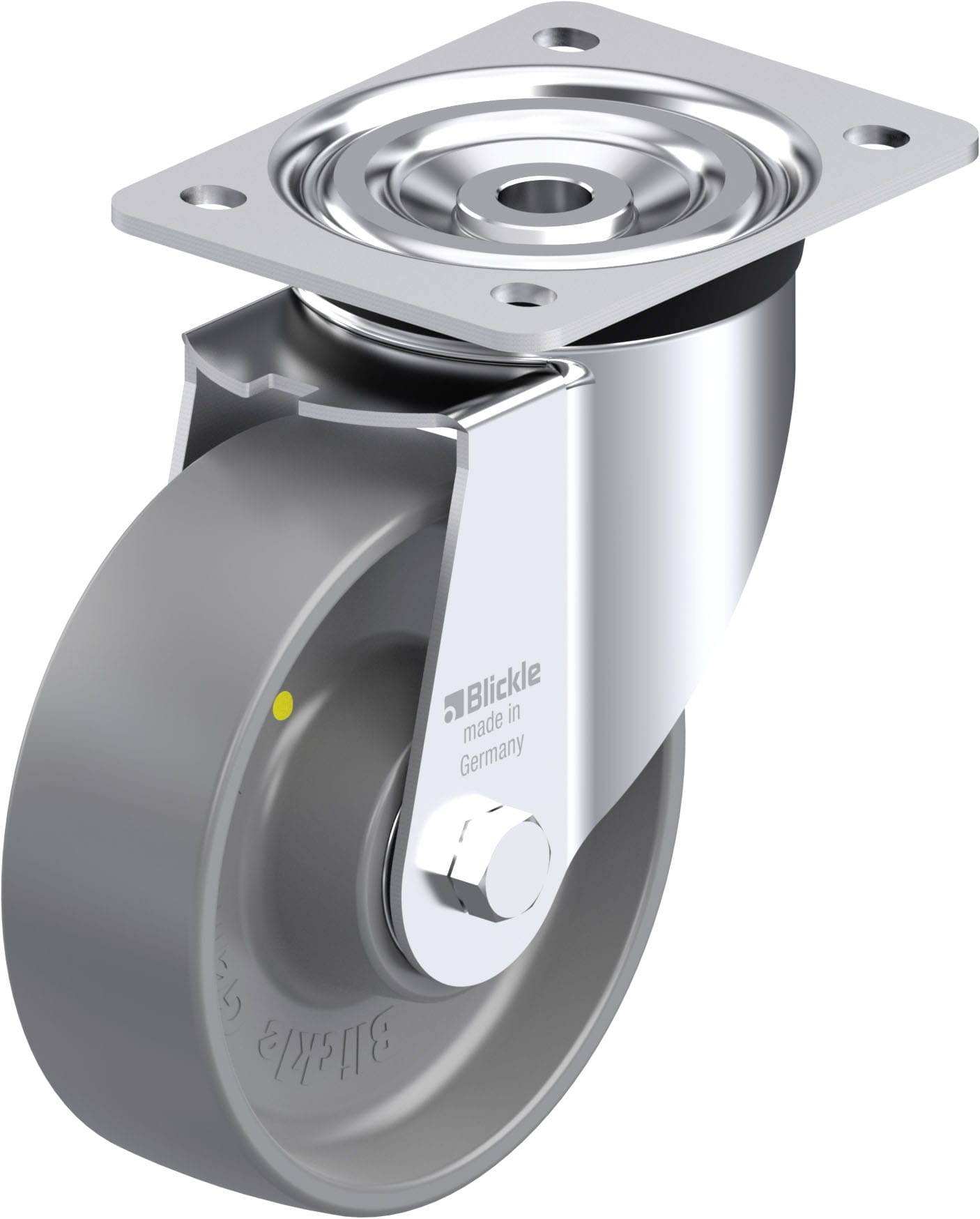 Blickle 881353 L-PO 150K-ELS Stahlblech-Lenkrolle Rad-Durchmesser: 150 mm Tragfähigkeit (max.): 400 kg 1 St.