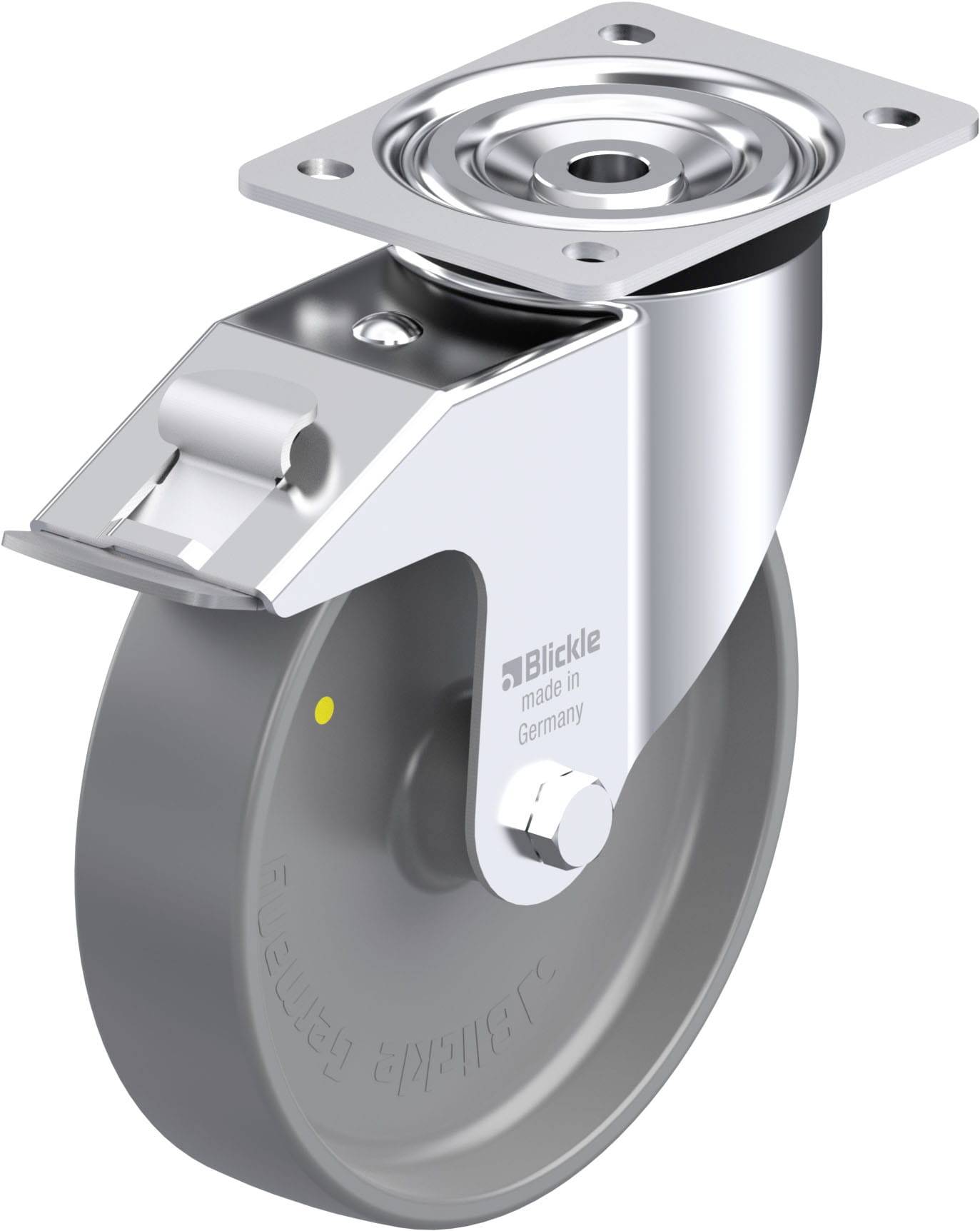 Blickle 899810 L-PO 200G-FI-ELS Stahlblech-Lenkrolle Rad-Durchmesser: 200 mm Tragfähigkeit (max.): 400 kg 1 St.