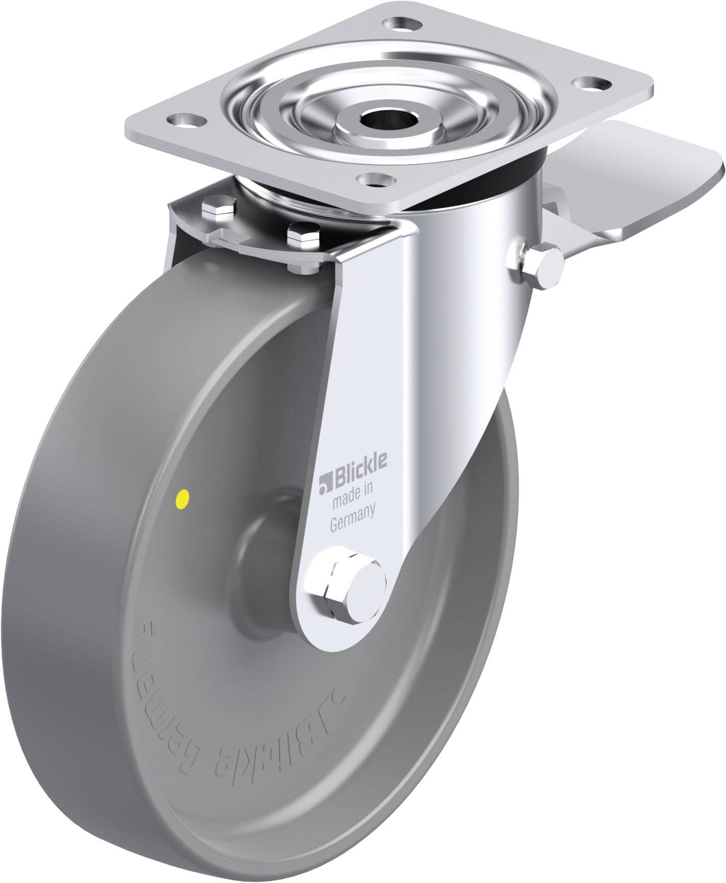 Blickle 740116 L-PO 200G-ST-ELS Stahlblech-Lenkrolle Rad-Durchmesser: 200 mm Tragfähigkeit (max.): 400 kg 1 St.