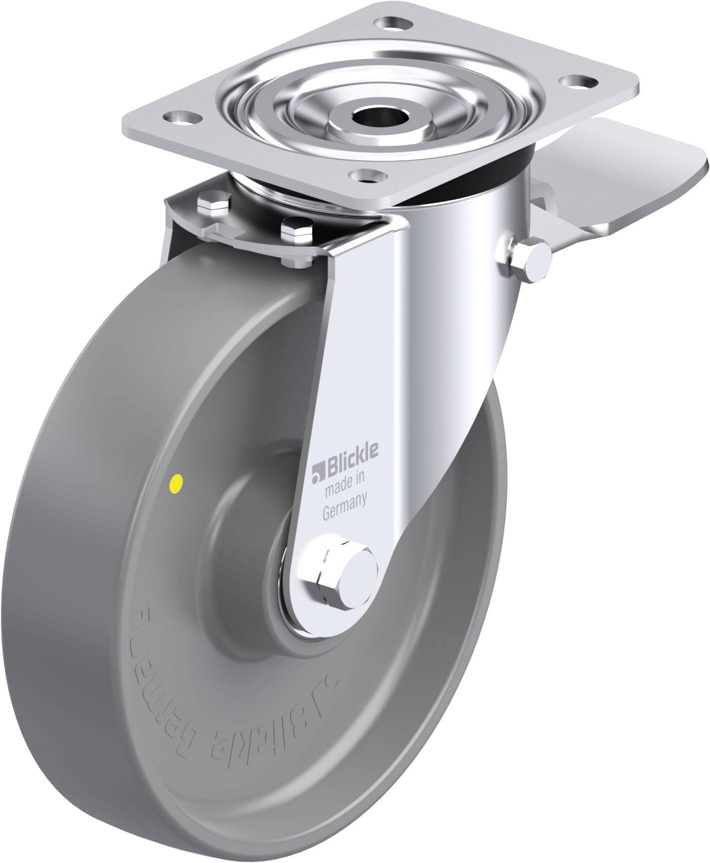 Blickle 757976 L-PO 200K-ST-ELS Stahlblech-Lenkrolle Rad-Durchmesser: 200 mm Tragfähigkeit (max.): 400 kg 1 St.