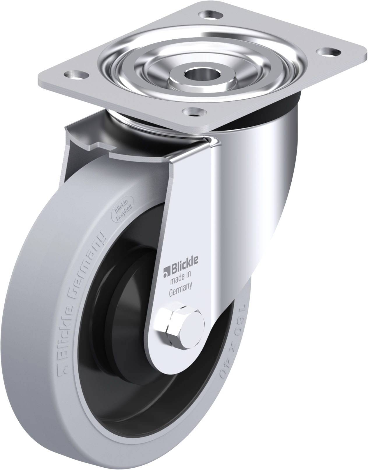 Blickle 960749 L-POEV 161XKA-SG Stahlblech-Lenkrolle Rad-Durchmesser: 160 mm Tragfähigkeit (max.): 320 kg 1 St.