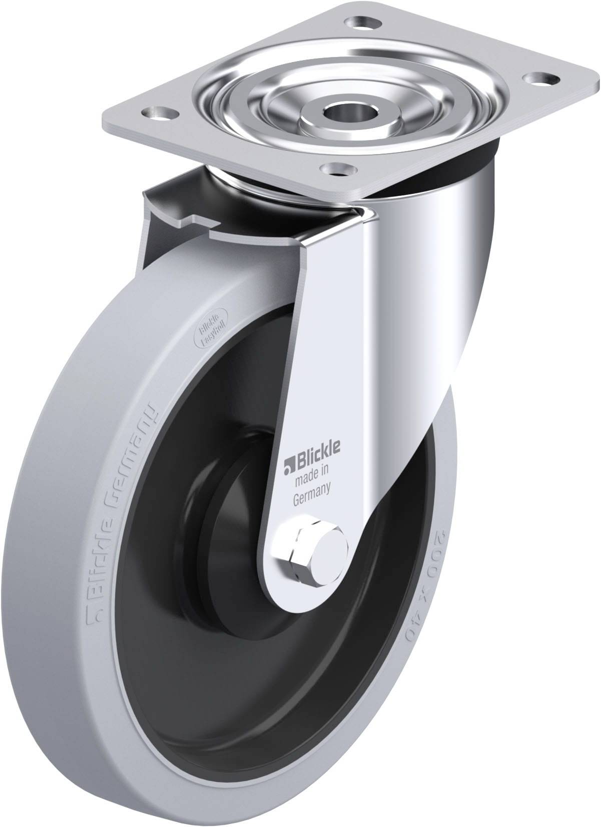Blickle 960761 L-POEV 201XKA-SG Stahlblech-Lenkrolle Rad-Durchmesser: 200 mm Tragfähigkeit (max.): 400 kg 1 St.