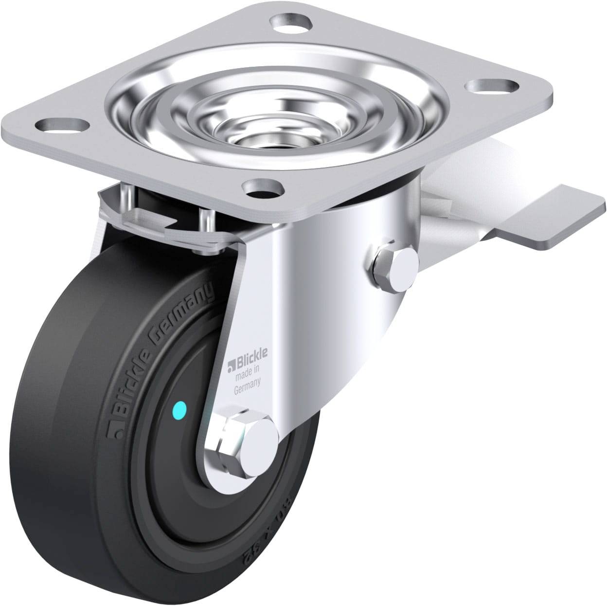 Blickle 850473 L-POEV 80KFD-ST Stahlblech-Lenkrolle Rad-Durchmesser: 80 mm Tragfähigkeit (max.): 140 kg 1 St.