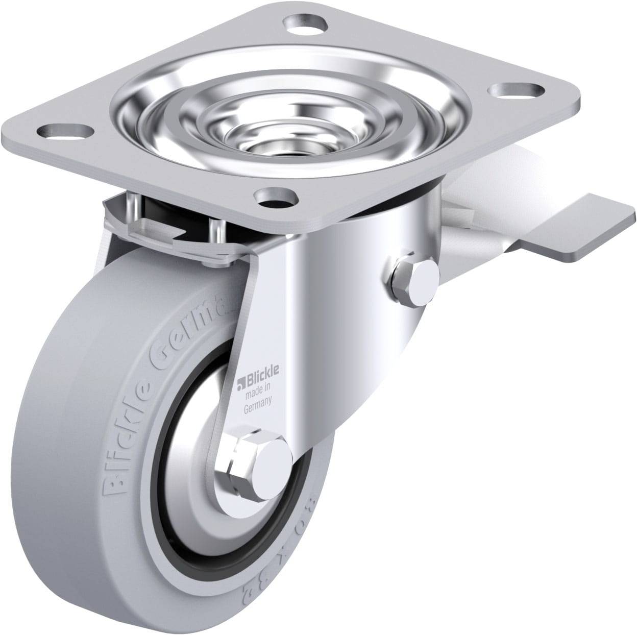 Blickle 850459 L-POEV 80XR-ST-SG-FA Stahlblech-Lenkrolle Rad-Durchmesser: 80 mm Tragfähigkeit (max.): 140 kg 1 St.