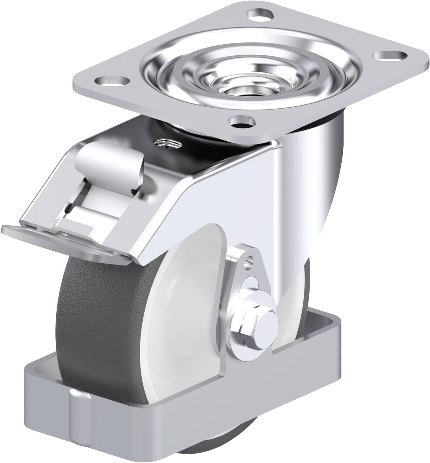 Blickle 937944 L-POTH 100G-FI-FS Stahlblech-Lenkrolle Rad-Durchmesser: 100 mm Tragfähigkeit (max.): 250 kg 1 St.