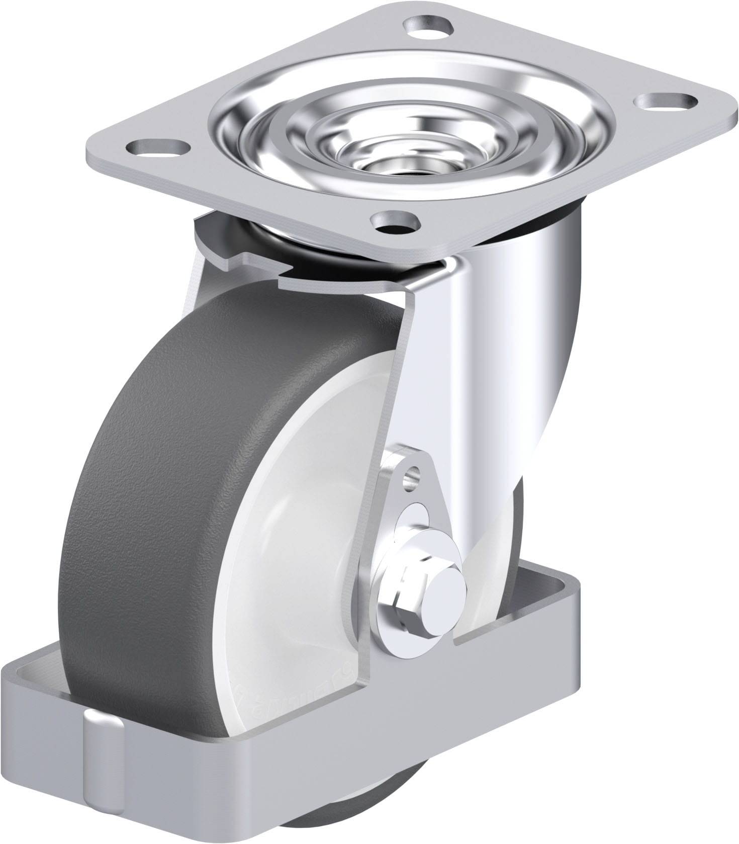 Blickle 929948 L-POTH 100G-FS Stahlblech-Lenkrolle Rad-Durchmesser: 100 mm Tragfähigkeit (max.): 250 kg 1 St.