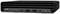 Schwarzer HP Pro Mini PC, frontale Ansicht, mit Lüftungsschlitzen, zwei USB-Ports, Audioanschluss und Ein/Aus-Schalter.