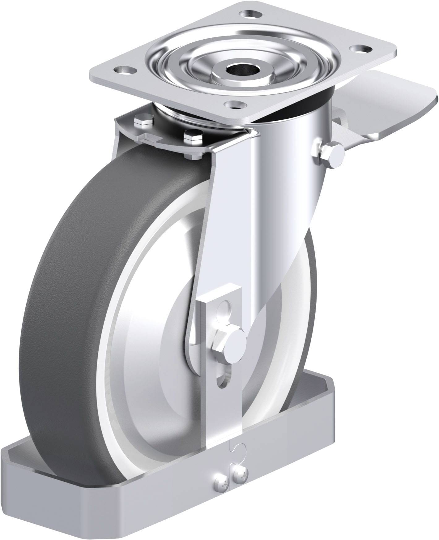 Blickle 938971 L-POTH 200R-ST-FA-FS Stahlblech-Lenkrolle Rad-Durchmesser: 200 mm Tragfähigkeit (max.): 400 kg 1 St.