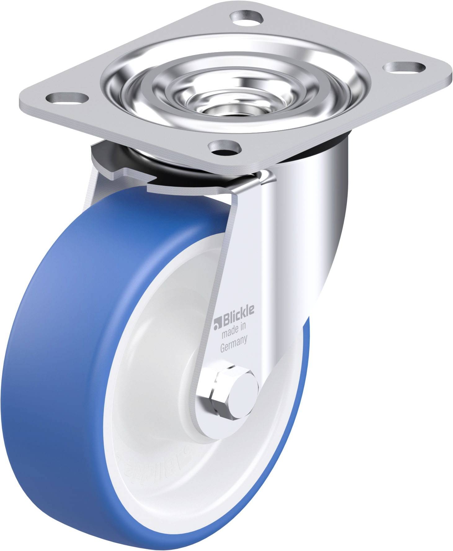 Blickle 936215 L-POTHS 100R Stahlblech-Lenkrolle Rad-Durchmesser: 100 mm Tragfähigkeit (max.): 200 kg 1 St.